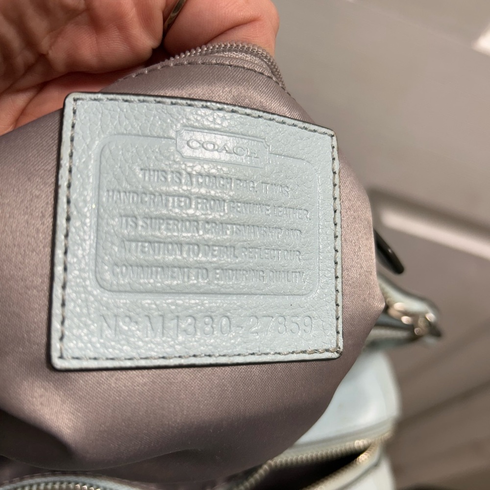 Coach. Baby Blue Satchel. - Picture 3 of 13